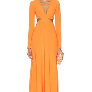 a.l.c. Isla Orange maxi dress gown